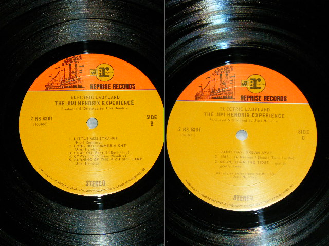 画像: JIMI HENDRIX - ELECTRIC LADYLAND (Matrix #A)T |30799 2RS 6307A-1A B)T 0 30800  RS-6307 B 1A C)T 0 30801 2RS 6307C-1A D)T 0 30802 2RS 6307D-1B)  "TERRE HAUTE Press in INDIANA" (VG/VG++, Ex++, Ex++, Ex++ WOFC, WOFC, EDSP) / 1968 US AMERICA ORIGINAL 1st Press "2 COLOR:ORANGE & BROWN Label"  Used  2- LP's 