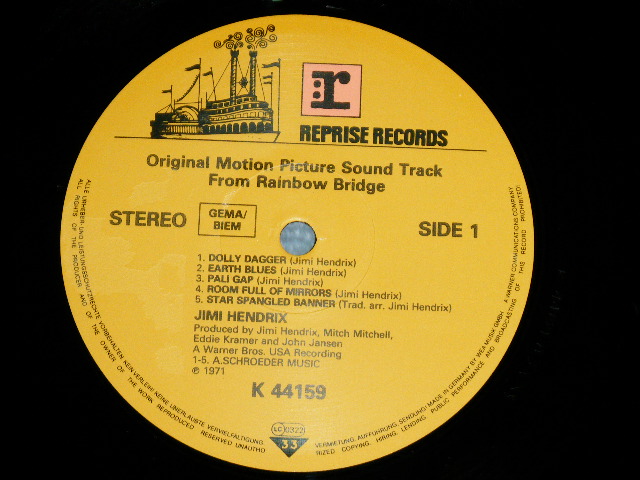 画像: JIMI HENDRIX - RAINBOW BRIDGE : OST ( MINT-/MINT )  / 1990's? GERMAN  REISSUE Used  LP 