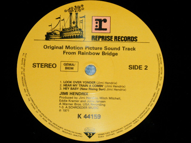 画像: JIMI HENDRIX - RAINBOW BRIDGE : OST ( MINT-/MINT )  / 1990's? GERMAN  REISSUE Used  LP 