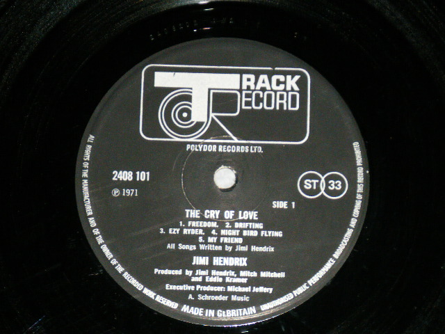 画像: JIMI HENDRIX - THE CRY OF LOVE (Matrix # A1 / B1) (Ex/MINT- EDSP)  / 1971 UK ENGLAND ORIGINAL Used LP