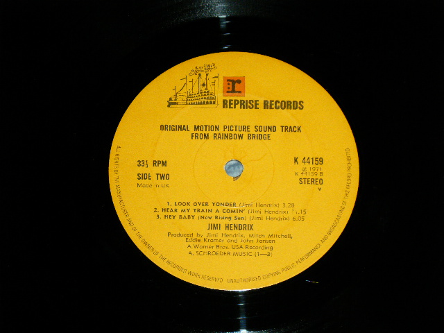 画像: JIMI HENDRIX - RAINBOW BRIDGE : OST ( Mwatrix # A1 / B1 )  ( Ex/Ex+++)  / 1971 UK ENGLAND ORIGINAL Used LP