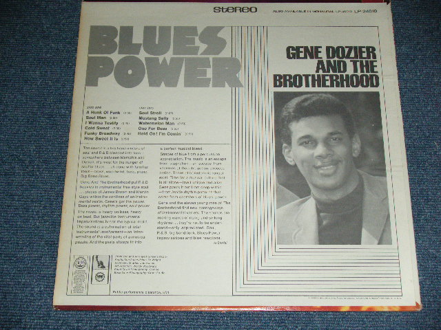 画像: GENE DOZIER and The BROTHERHOODD - BLUES POWER ( A)Ex+++,B)Ex+/MINT- ) / 1967 US AMERICA ORIGINAL STEREO Used LP 