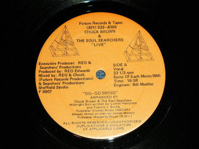 画像:  CHUCK BROWN and the SOUL SEARCHERS - LIVE! ( Ex++/MINT- ) / 1986 US AMERICA ORIGINAL + Made in CANADA Jacket Used LP  