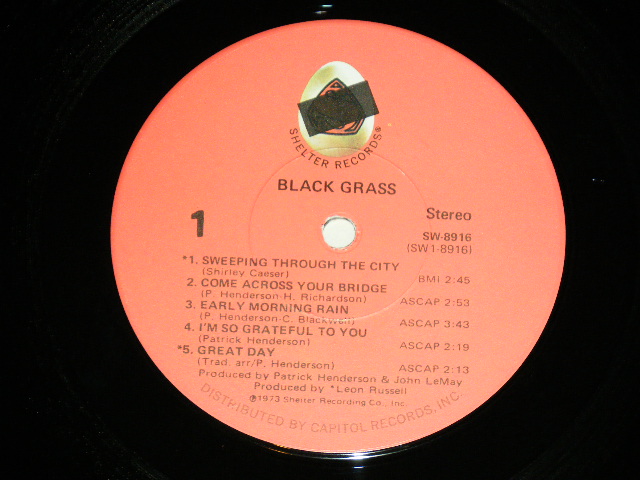 画像: BLACK GRASS (With LEON RUSSEL) - BLACK GRASS / 1973 US AMERICA ORIGINAL Used LP 