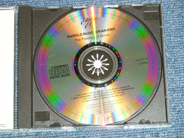 画像: HAROLD BUDD/BRIAN ENO - AMBIENT 2 : The PLATEAUX OF MIRROR ( MINT-/MINT) / 1988 UK ENGLAND? ORIGINAL Used CD 