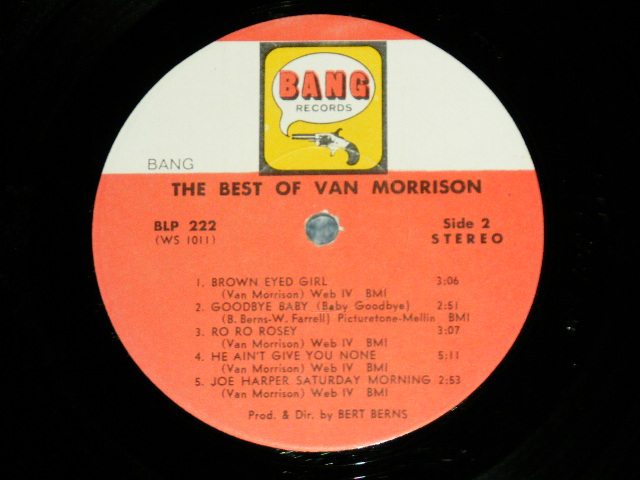 画像: VAN MORRISON - THE BEST OF  ( Matrix  # A)WS-1010-1 62270 Bell Sound /B)WS-1011-1 62270 Bell Sound)( Ex/Ex++ B-1:VG++ Press Miss   / 1970 US AMERICA  ORIGINAL Used LP