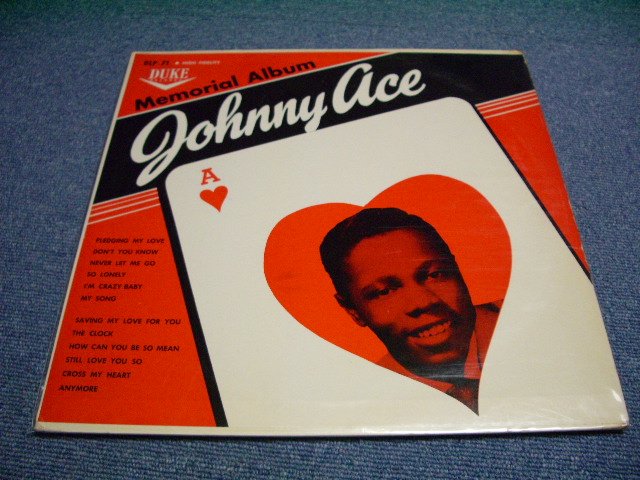 画像1: IJOHNNY ACE - MEMORIAL ALBUM OF JOHNNY ACE AGAIN... / 1961 Version US AMERICA  "1st Press "ORANGE with PURPLE Label" "2nd PRESS JACKETT" Used LP 