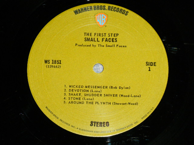 画像: FACES (SMALL FACES) - FIRST STEP : "SMALL FACES" logo on MIDDLE Jacket (Matrix #   A) 39662 WS 1851A-1B /B) 39662 WS 1851B-1G) (Ex,VG+++,Ex++/Ex++ ) / 1970 US AMERICA ORIGINAL 1st Press "GREEN with WB Logo on Top" Label Used LP 