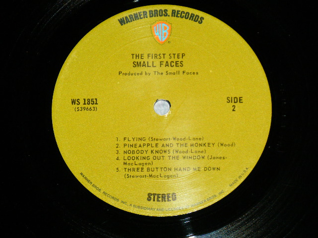 画像: FACES (SMALL FACES) - FIRST STEP : "SMALL FACES" logo on MIDDLE Jacket (Matrix #   A) 39662 WS 1851A-1B /B) 39662 WS 1851B-1G) (Ex++,Ex++,Ex+/MINT-) / 1970 US AMERICA ORIGINAL 1st Press "GREEN with WB Logo on Top" Label Used LP 