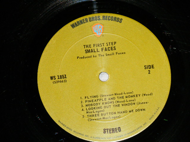 画像: FACES (SMALL FACES) - FIRST STEP : "SMALL FACES" logo on MIDDLE Jacket (Matrix #   A) 39662 WS 1851A-1B /B) 39662 WS 1851B-1G) (Ex,VG+++,Ex++/Ex++ ) / 1970 US AMERICA ORIGINAL 1st Press "GREEN with WB Logo on Top" Label Used LP 