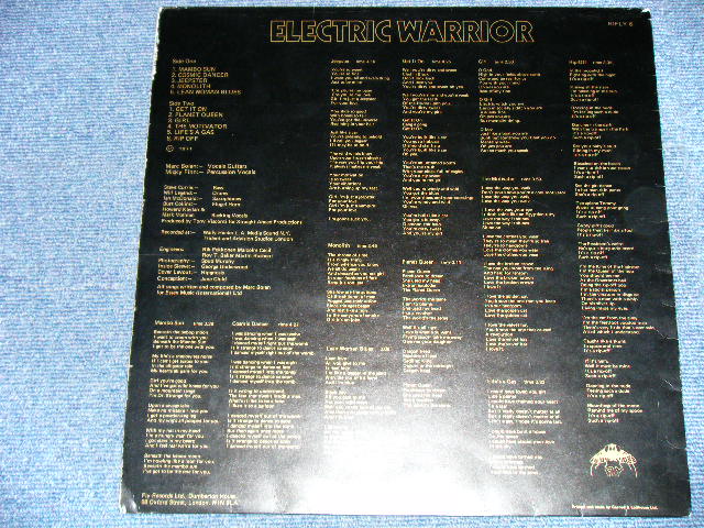 画像: T-REX  -  ELECTRIC WARRIOR (MATRIX #  A) 2U  /B) B//3) ( Ex+/Ex+ Looks:Ex ) / 1971 UK ENGLAND  ORIGINAL  Used LP