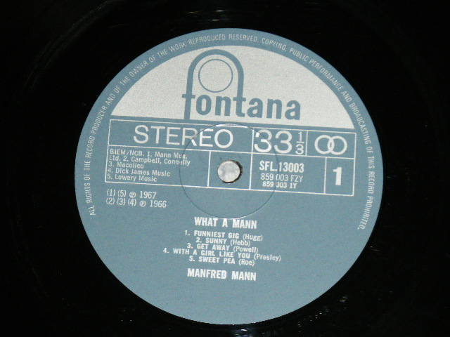 画像: MANFRED MANN -  WHAT A MANN ( Matrix # A) 1//1 / B) 2//1 ) ( Ex+++/MINT-) / 1968 UK ENGLAND  ORIGINAL Used LP 