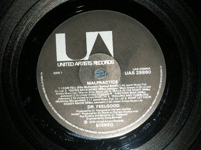 画像: DR.FEELGOOD - MARPRACTICE  ( Matrix # A) 1U /B) 1U) ( MINT-/MINT-) /  1975 UK ENGLAND ORIGINAL Used LP 