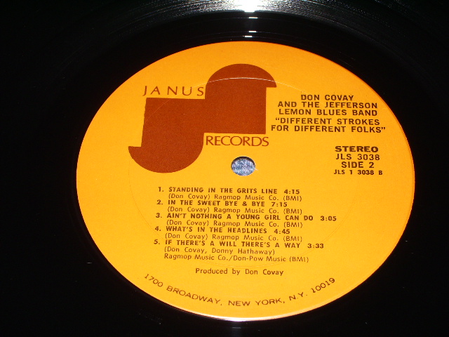 画像: DON COVAY - DIFFERENT STROKES FOR DIFFERENT FOLKS / 1972  US AMERICA ORIGINAL Used  LP 