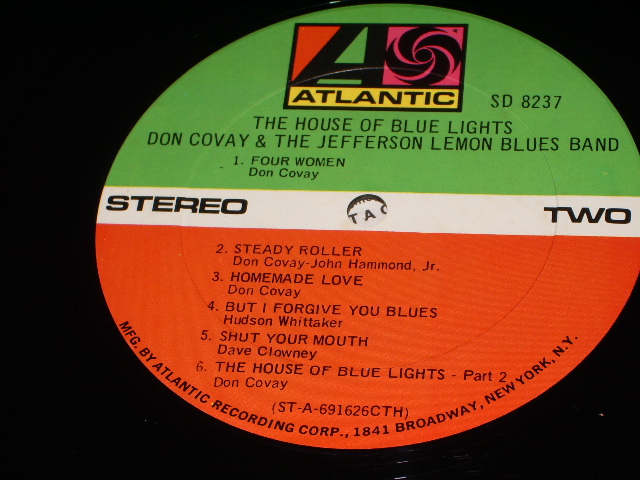 画像: DON COVAY - THE HOUSE OF BLUE LIGHT / 1969 US AMERICA ORIGINAL" 1st PRESS "1841 BROADWAY" CREDIT ON BOTTOM LABEL" Used  LP 