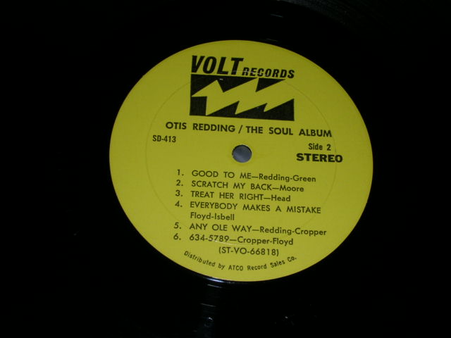 画像: OTIS REDDING - THE SOUL ALBUM / 1966 US AMERICA "YELLOW  Label with ATCO Credit at bottom" Used LP 