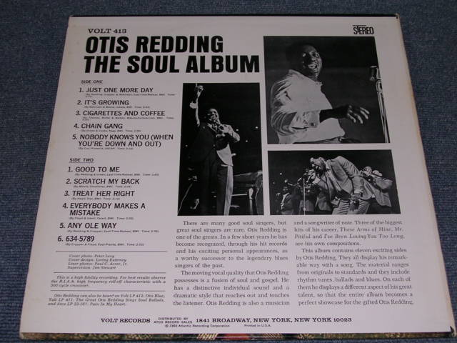画像: OTIS REDDING - THE SOUL ALBUM / 1966 US AMERICA "YELLOW  Label with ATCO Credit at bottom" Used LP 