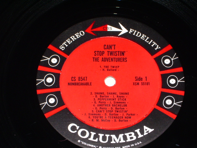 画像: ADVENTURES,THE - CAN'T STOP TWISTIN' / 1961US  AMERICA ORIGINAL STEREO Used LP