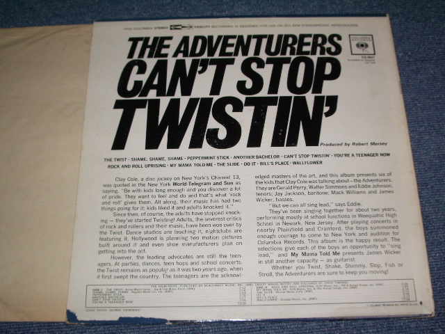 画像: ADVENTURES,THE - CAN'T STOP TWISTIN' / 1961US  AMERICA ORIGINAL STEREO Used LP