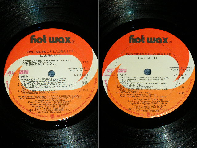 画像: LAURA LEE - TWO SIDES OF LAURA LEE ( Ex+++/Ex+++ ) / 1972 US AMERICA ORIGINAL "PROMO"  Used  LP 
