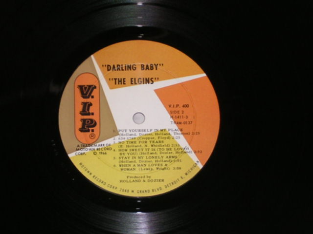 画像: THE ELGINS - DARLING BABY / 1966 US AMERICA ORIGINAL MONO Used LP 