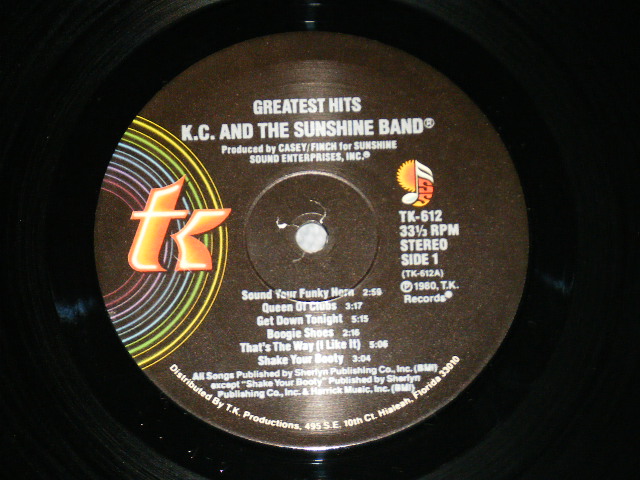 画像: K.C. & The SUNSHINE BAND  - GREATEST HITS ( MINT-/,MINT-)  / 1980 US AMERICA ORIGINAL Used LP 
