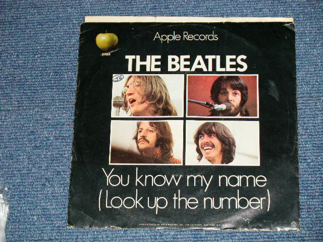 画像: The BEATLES - LET IT BE : YOU KNOW MY NAME   ( VG+++/Ex++;) / 1970 US AMERICA ORIGINAL Used 7" Single With PICTURE SLEEVE 