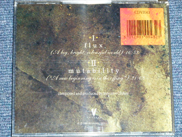 画像: DAVID SYLVIAN (of JAPAN) + HOLGER CZUKAY - FLUXY + MUTABILITY  ( MINT-/MINT) / 1989 UK ENGLAND +AUSTRIA Press   ORIGINAL Used CD 