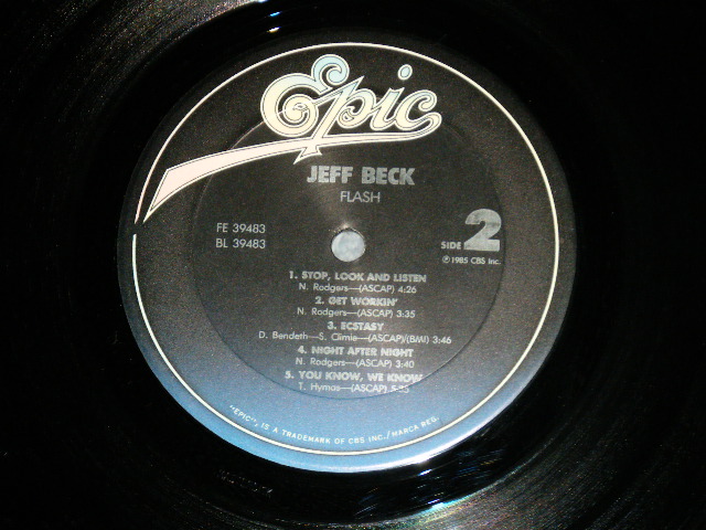 画像: JEFF BECK - FLASH  ( Ex+++/MINT-) / 1985  US AMERICA  ORIGINAL Used LP 