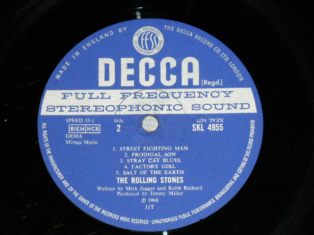 画像: ROLLING STONES -  BEGGARS BANQUET  (Matrix# A) XZAL-8476-2K / B) XZAL-8477-2K  ) ( Ex+/Ex+++ ) / 1968  UK ENGLAND  1st Press "Un-Boxed 'DECCA' Label"  STEREO  Used LP