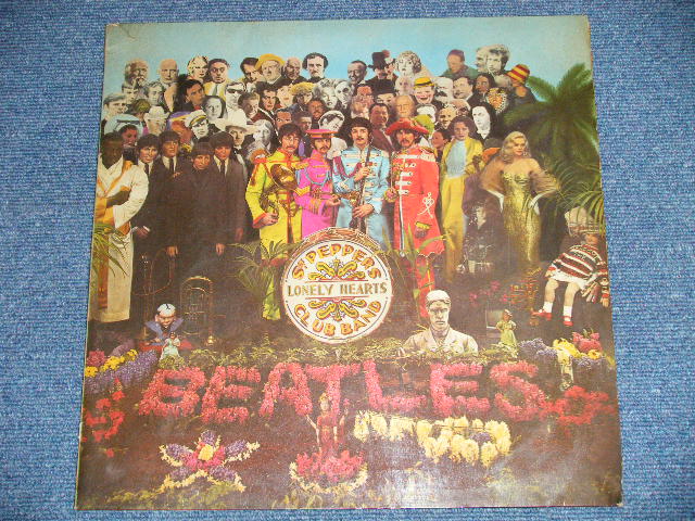 画像: THE BEATLES - SGT. PEPPER'S LONELY HEARTS CLUB BAND :With INSERTS & INNER Sleeve  ( Ex+/Ex++ ) / 1967? FRANCE ORIGINAL?  (FRANCE ORIGINAL? RED  ODEON Label  MONO Press + GERMAN ORIGINAL Jacket ) Rare MONO Used  LP Released in FRENCH Only???? 