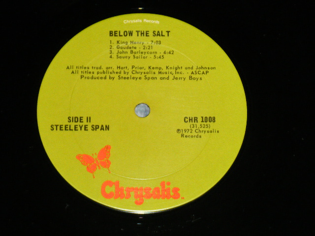 画像: STEELEYE SPAN -  BELOW THE SALE  ( Matrix # 31524-1-2/B) 31525-1-2 )  ( Ex+/MINT- : EDSP  ) / 1972  US AMERICA  ORIGINAL "GREEN Labell" Used LP 