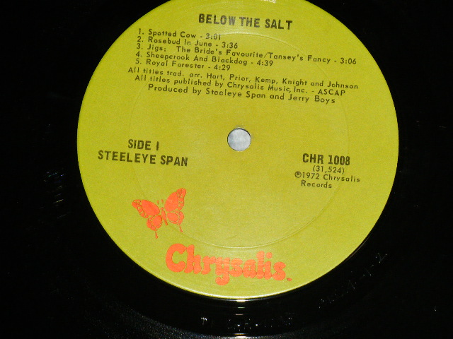 画像: STEELEYE SPAN -  BELOW THE SALE  ( Matrix # 31524-1-2/B) 31525-1-2 )  ( Ex+/MINT- : EDSP  ) / 1972  US AMERICA  ORIGINAL "GREEN Labell" Used LP 
