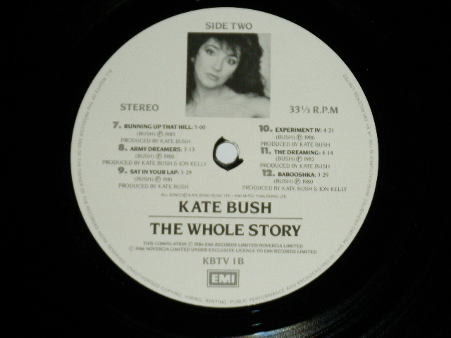 画像: KATE BUSH - THE WHOLE STORY (Ex+++/MINT- ) / 1986 UK ENGLAND ORIGINAL Used LP 