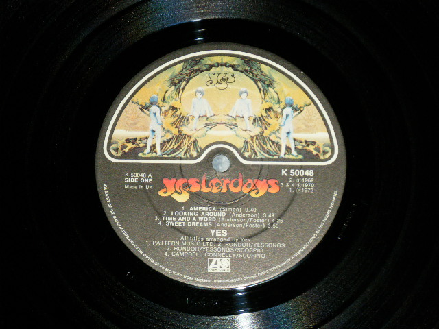 画像: YES -  YESTERDAYS  ( Matrix # A1/B1) E/MINT- Loos:Ex+++ B-1 )   / 1974 UK ENGLAND ORIGINAL 1st Press "RED & GREEN Label"  Used LP  