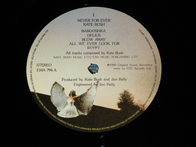 画像: KATE BUSH - NEVER FOR EVER(Matrix #    A) A-5   B) B-4) (MINT-/MINT ) / 1980 UK ENGLAND ORIGINAL Used LP 
