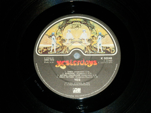 画像: YES -  YESTERDAYS  ( Matrix # A1/B1) E/MINT- Loos:Ex+++ B-1 )   / 1974 UK ENGLAND ORIGINAL 1st Press "RED & GREEN Label"  Used LP  
