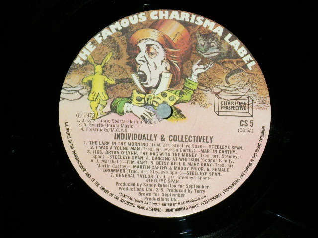 画像: STEELEYE SPAN -  INDIVIDUALLY & COLLECTIVELY : With Original Inner Sleeve  ( Matrix # U-1 /1-U )  ( Ex++/MINT-  Looks:Ex+++) / 1972  UK ENGLAND ORIGINAL Used LP 7