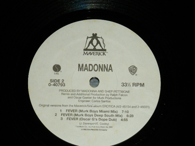 画像: MADONNA -  BAD GIRL ( Ex+++/Ex+++ )  / 1992 US AMERICA ORIGINAL Used 12" Single 