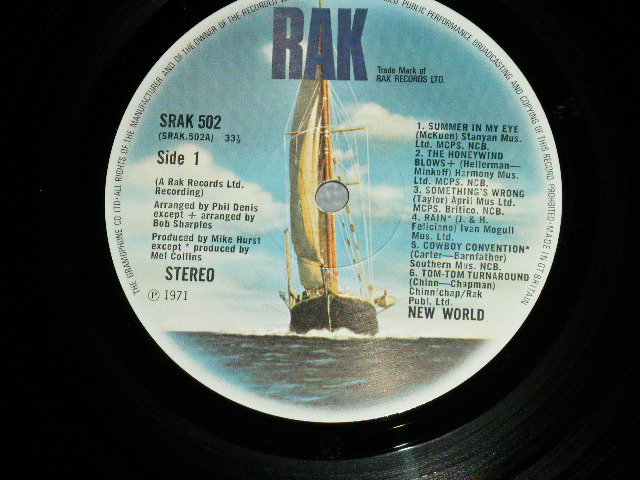 画像: NEW WORLD - NEW WORLD ( Matrix A-1/B-1) (Ex+++/MINT-) /  1971 UK ENGLAND ORIGINAL Used  LP 