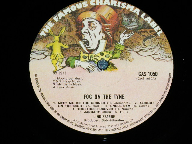 画像: LINDISFARNE - FOG ON THE TYNE  ( Matrix # A-1U/B-1U ) ( Ex++/MINT-)  / 1972 UK ENGLAND "2nd press Label"  Used LP 