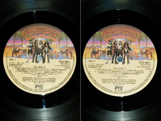 画像:  KISS - ALIVE II  ( Ex++/Ex+++)  / 1977 UK ENGLAND ORIGINAL Used 2-LP 