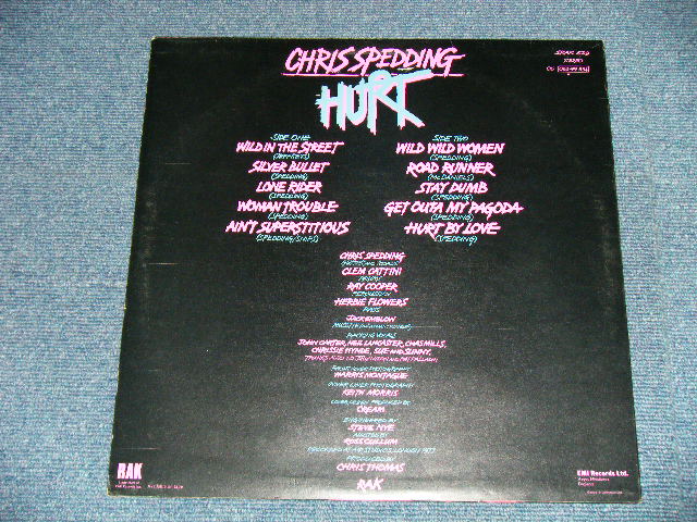 画像: CHRIS SPEDDING - HURT  ( Ex+++/MINT-) /  1977 UK ENGLAND ORIGINAL  Used  LP 