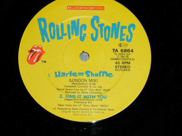 画像: ROLLING STONES -  HARLEM SHUFFLE  (Ex+++/MINT) / 1986 UK ENGLAND  ORIGINAL Used 12" SINGLE 