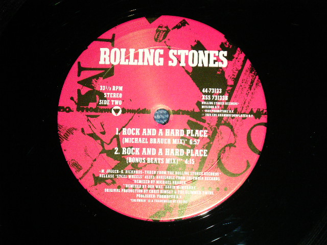 画像: ROLLING STONES - ROCK AND A HARD PLACE  (Ex+++/MINT-) / 1989 US AMERICA  ORIGINAL "BB HOLE for PROMO" 12" SINGLE 