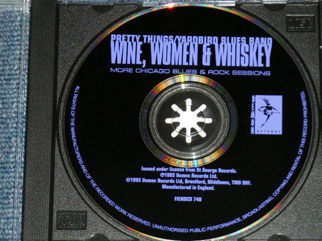 画像: PRETTY THINGS/YARDBIRD BLUES BAND - WINE WOMAN & WHISKY : MORE CHICAGO BLUES & ROCK SESSIONS  ( MINT/MINT) / 1993 UK ENGLAND  ORIGINAL Used CD 