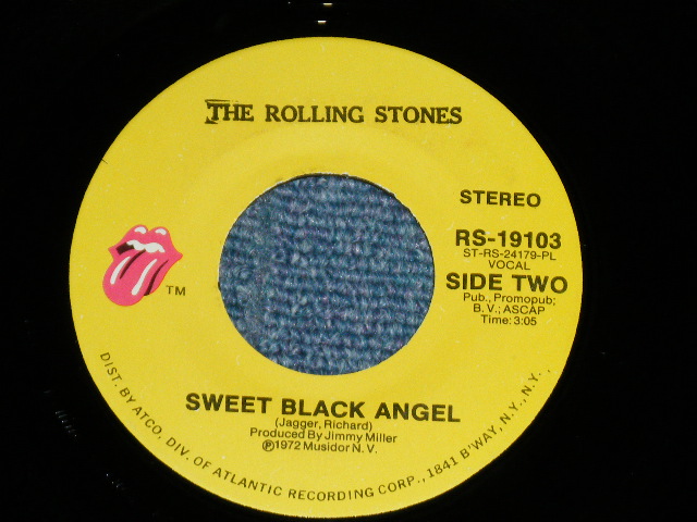 画像: The ROLLING STONES - TUMBLING DICE : SWEET BLACK ANGEL ( Ex+++/Ex+++)  / 1972 US AMERICA  ORIGINAL Used 7"Single  