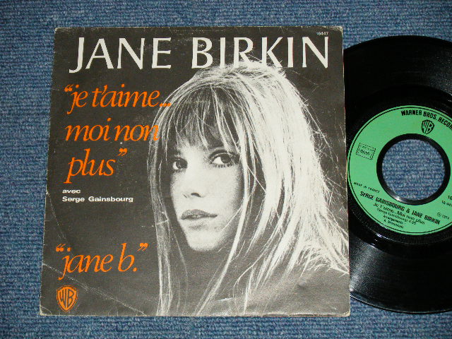 画像1: JANE BIRKIN avec SERGE GAINSBOURG  - JE T'AIME...MOI NON PLUS  (Ex++/MINT-)  / 1974 FRANCE FRENCH REISSUE  Used Used 7" Single 