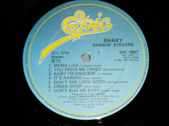 画像: SHAKIN' STEVENS - SHAKY  ( Ex++/MINT- )  / 1981 UK ENGLAND ORIGINAL Used  LP