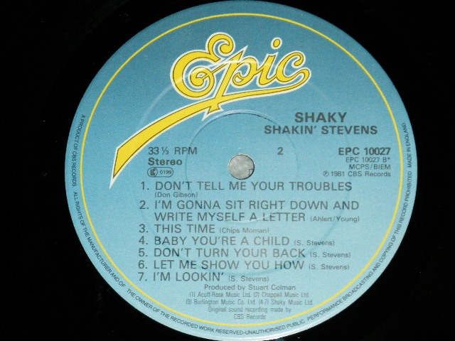 画像: SHAKIN' STEVENS - SHAKY  ( Ex++/MINT- )  / 1981 UK ENGLAND ORIGINAL Used  LP